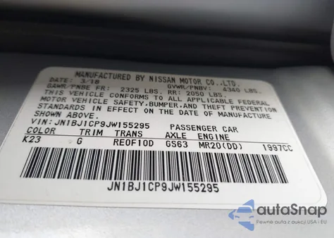 2018 Nissan Rogue Sport S из США, поврежденный, VIN JN1BJ1CP9JW155295